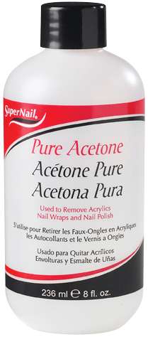 SuperNail Pure Acetone – Nail Polish & Acrylic Remover 8 oz - ANNS BEAUTY SUPPLY